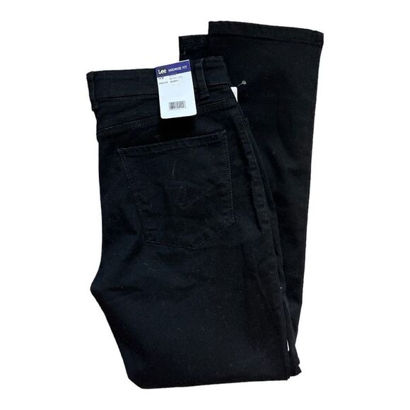 NWT Womens Lee Midrise Fit Modern Series Skinny Leg Black Jeans - Sz 14 - Picture 4 of 4